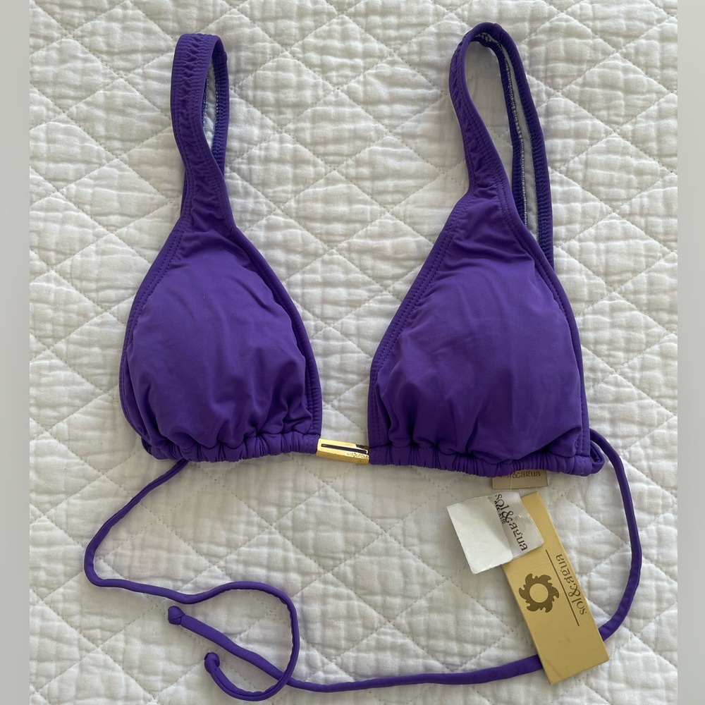 Purple Triangle Bikini Top - Sol & Agua